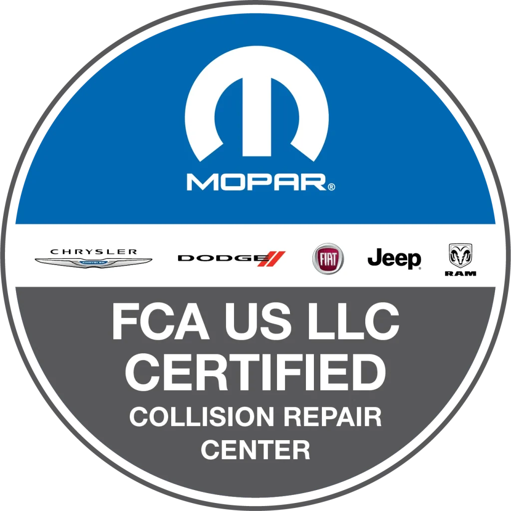 FCA: Chrysler, Dodge, Jeep, RAM and Fiat certification badge